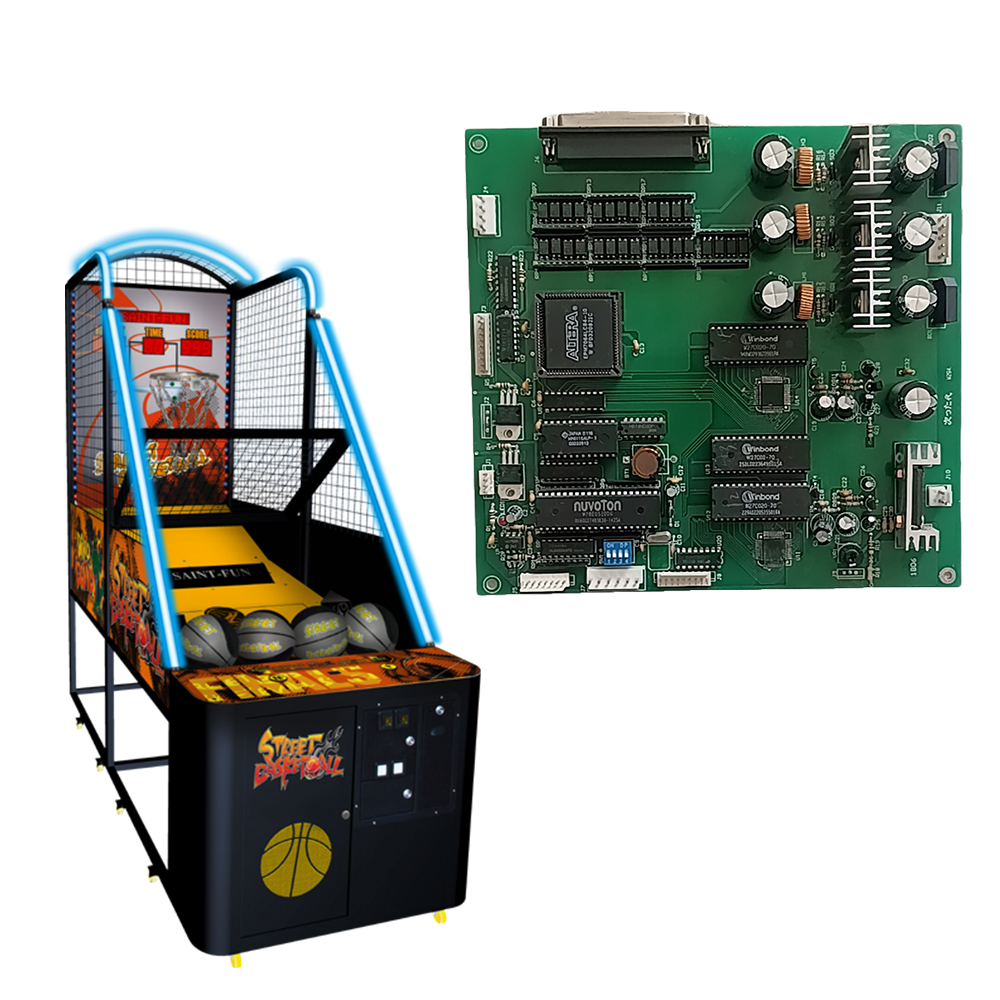 Coin Operated Kiddie Ride - Arcade Street Basketball Motherboard Coin Operated