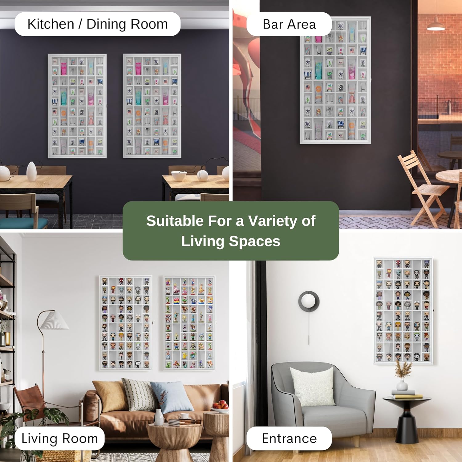 Solid Wood Shot Glass Display  - Glass Cabinet Display のレビューと価格