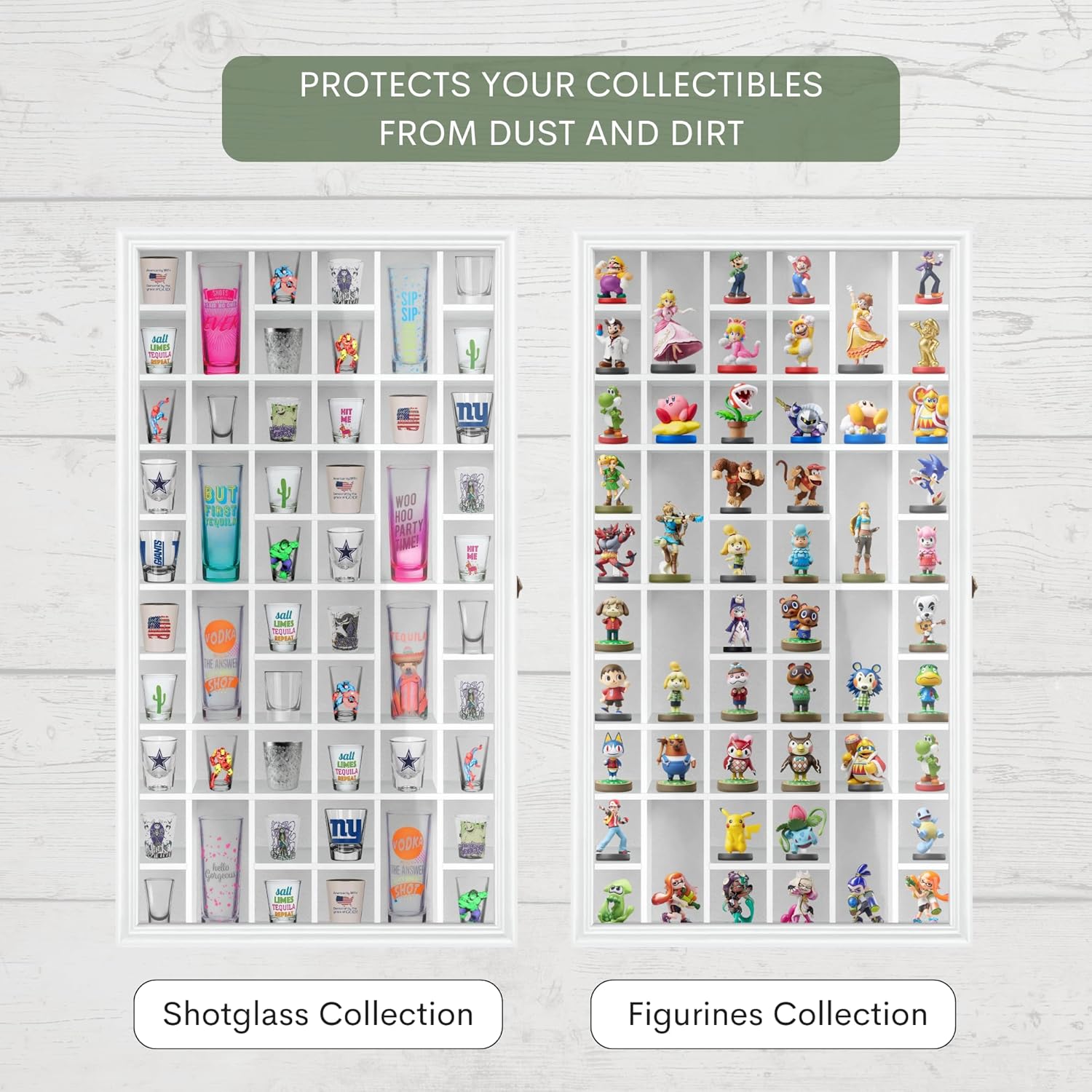 Solid Wood Shot Glass Display  - Glass Cabinet Display のレビューと価格