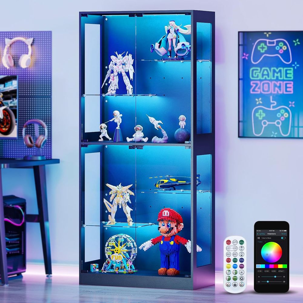 69 LED-Lit Glass Display Cabin - Glass Cabinet Display のレビューと価格