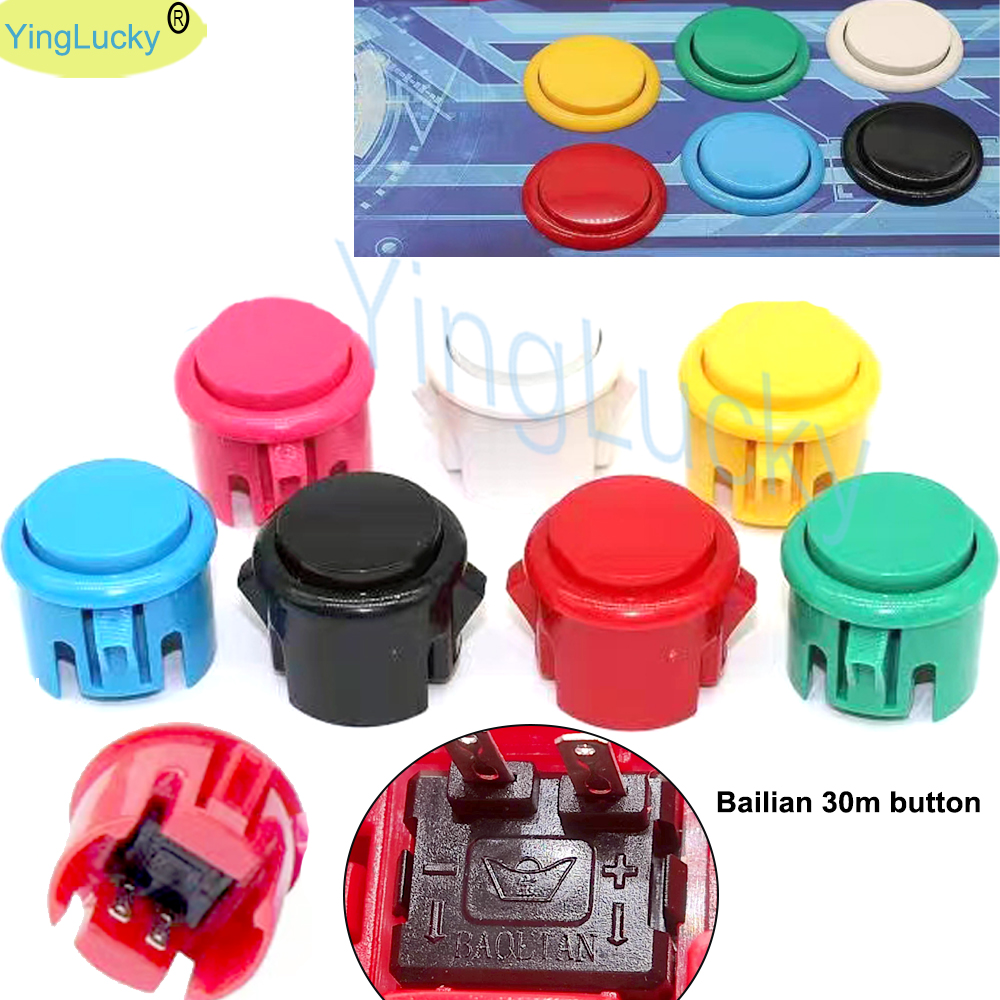 100 pcs Arcade buttons 30mm 24 - Joystick Arcade Parts のレビューと価格