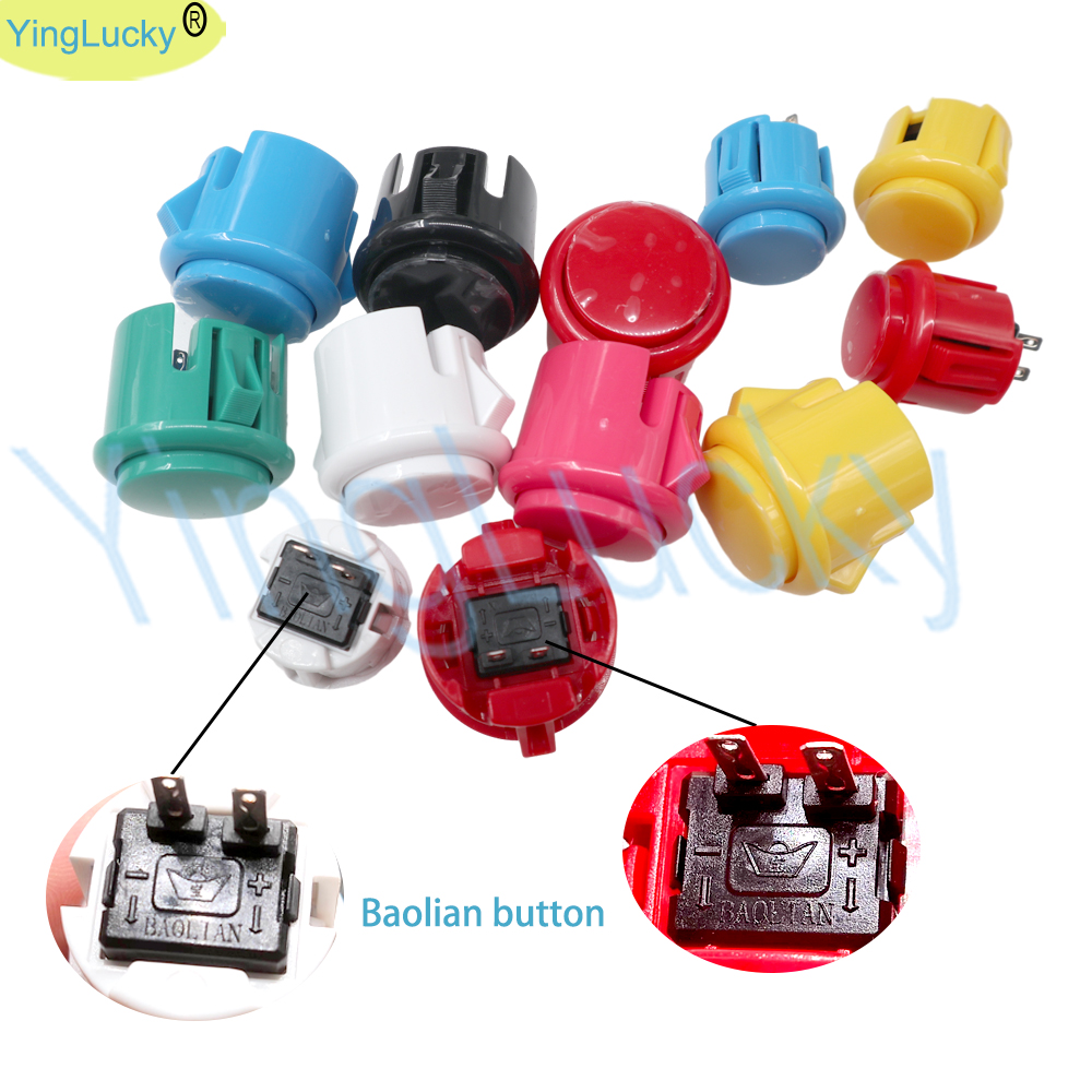 100 pcs Arcade buttons 30mm 24 - Joystick Arcade Parts のレビューと価格