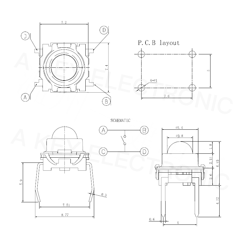 20PCS TS-F007 Touch 4-pin vert - Pinball Machine のレビューと価格
