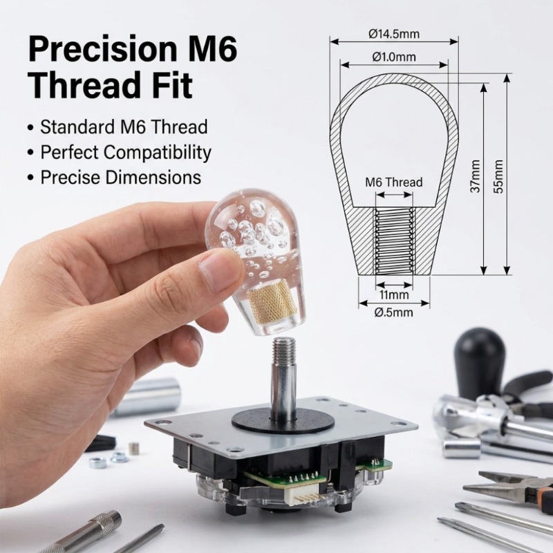 1 PCS M6 Joystick  American Ba - Joystick Arcade Parts のレビューと価格