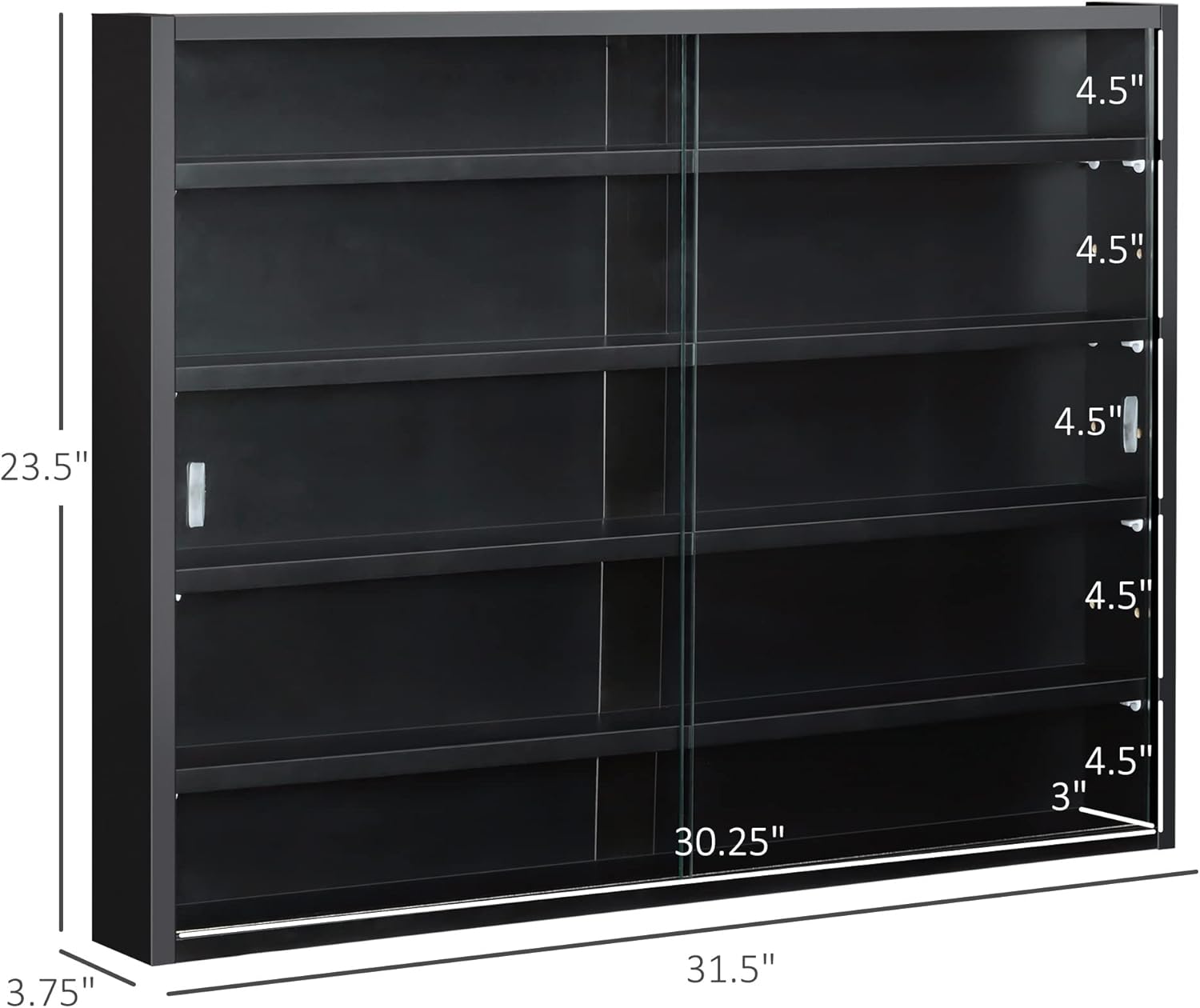 5-Tier Display Cabinet, Glass  - Glass Cabinet Display のレビューと価格