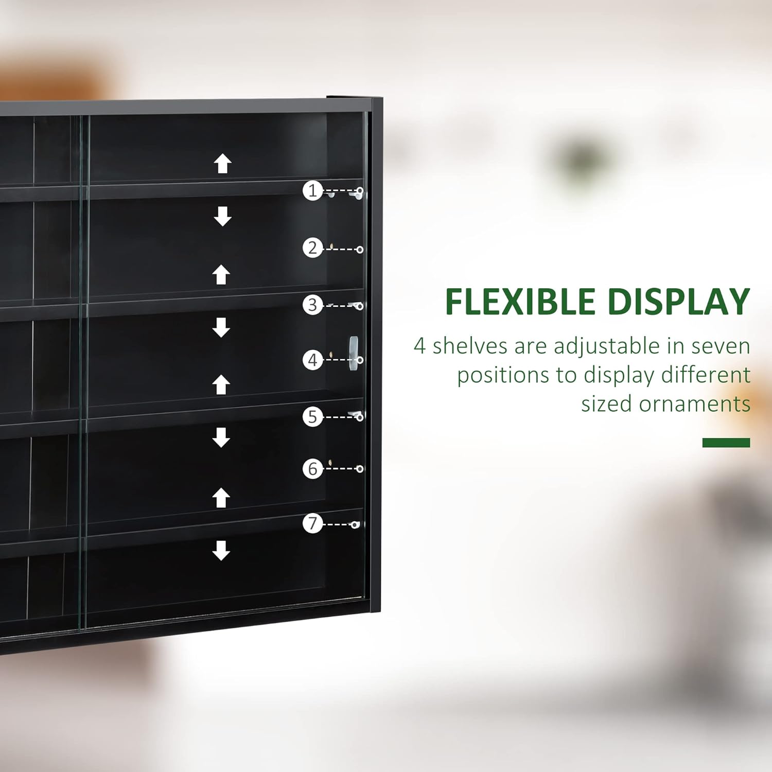 5-Tier Display Cabinet, Glass  - Glass Cabinet Display のレビューと価格