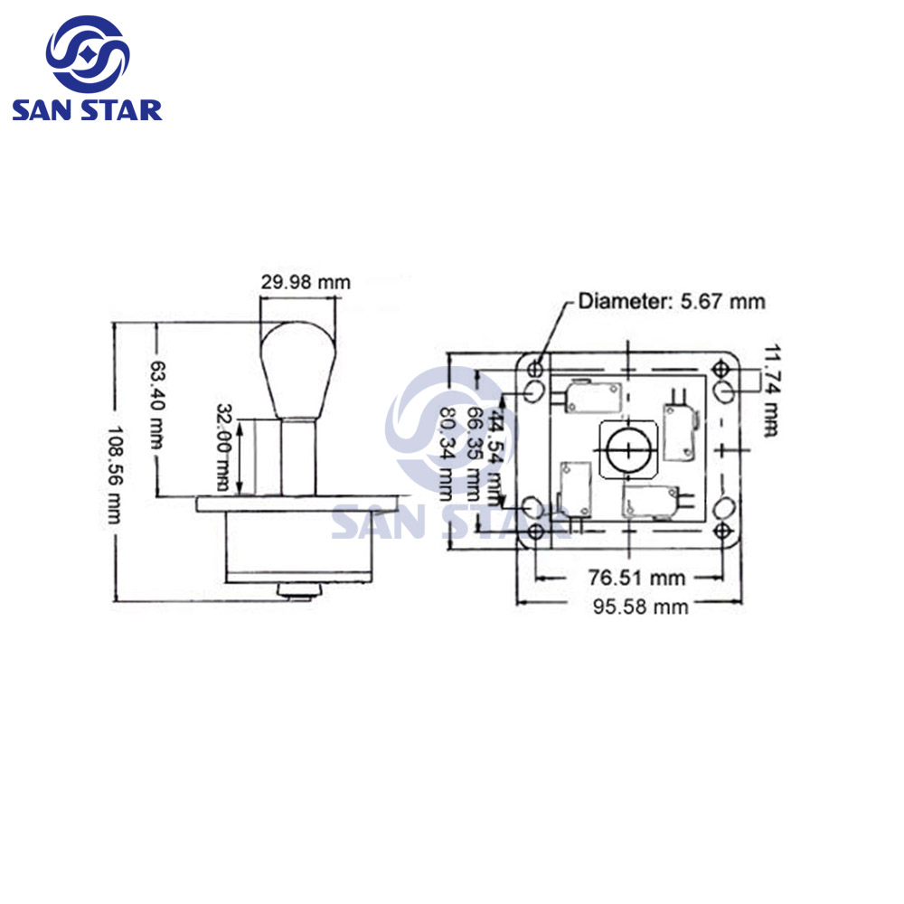 Nylon JS20 Plastic 4 mini arca - Joystick Arcade Parts のレビューと価格