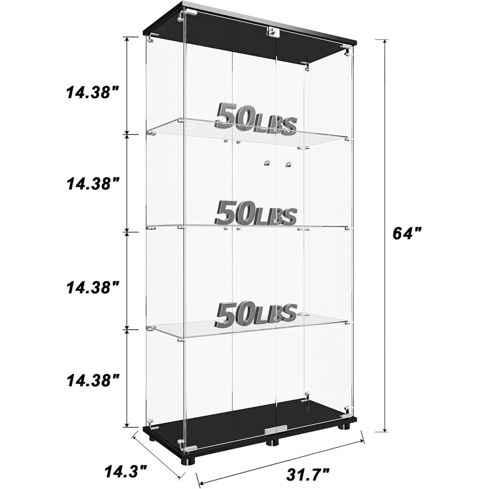 Double Door Glass Display Cabi - Glass Cabinet Display のレビューと価格