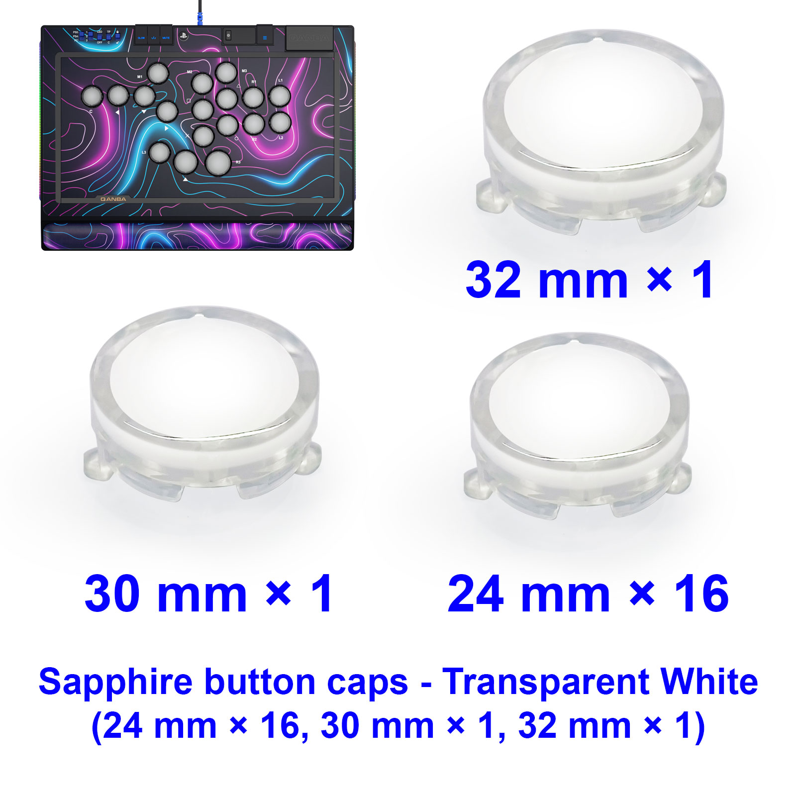 QANBA SAPPHIRE S1 Button Cap A - Joystick Arcade Parts のレビューと価格