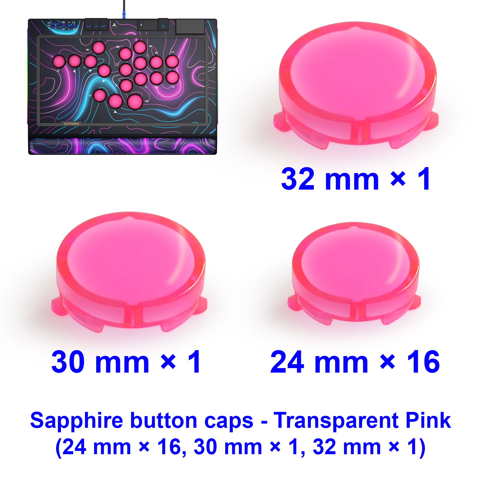 QANBA SAPPHIRE S1 Button Cap A - Joystick Arcade Parts のレビューと価格