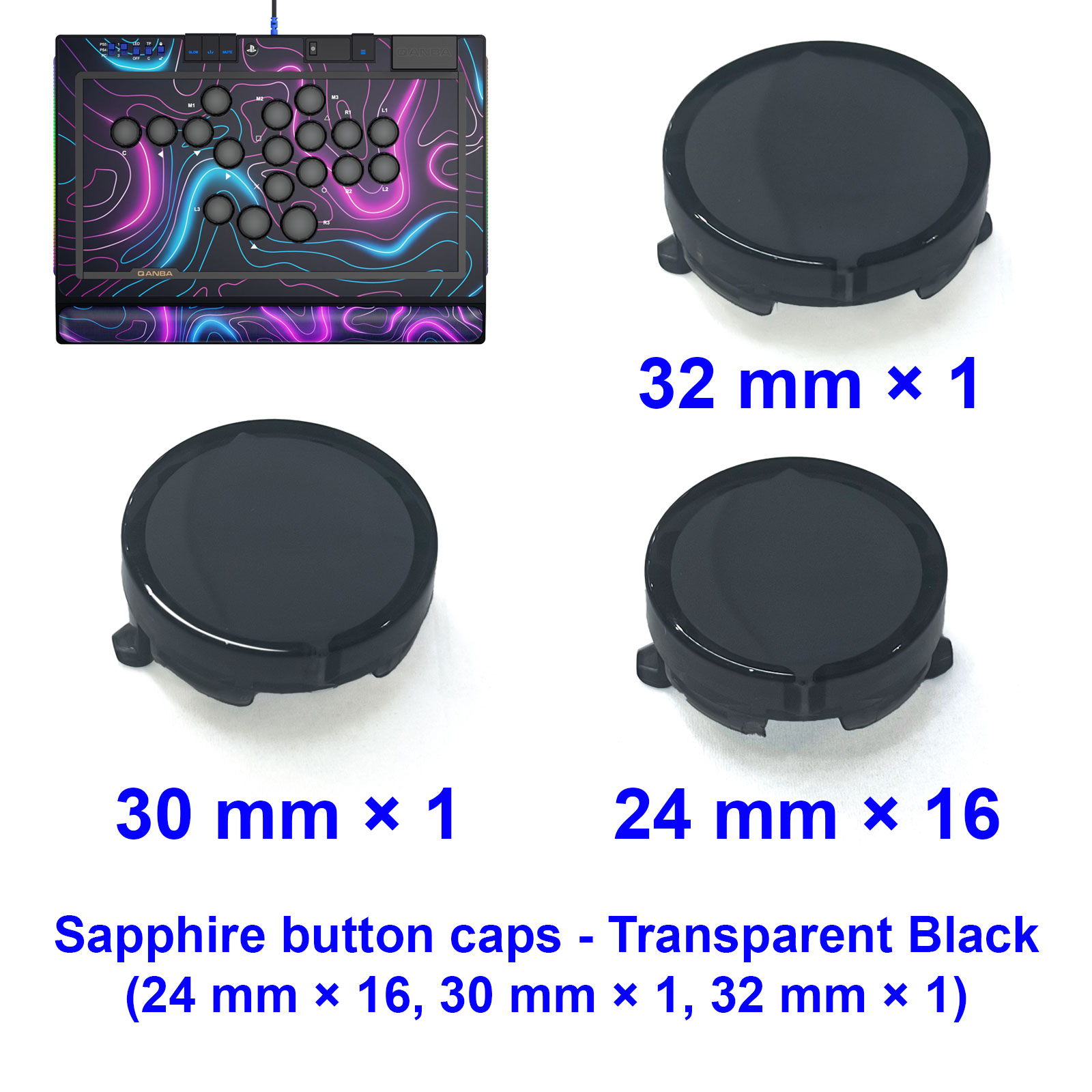 QANBA SAPPHIRE S1 Button Cap A - Joystick Arcade Parts のレビューと価格