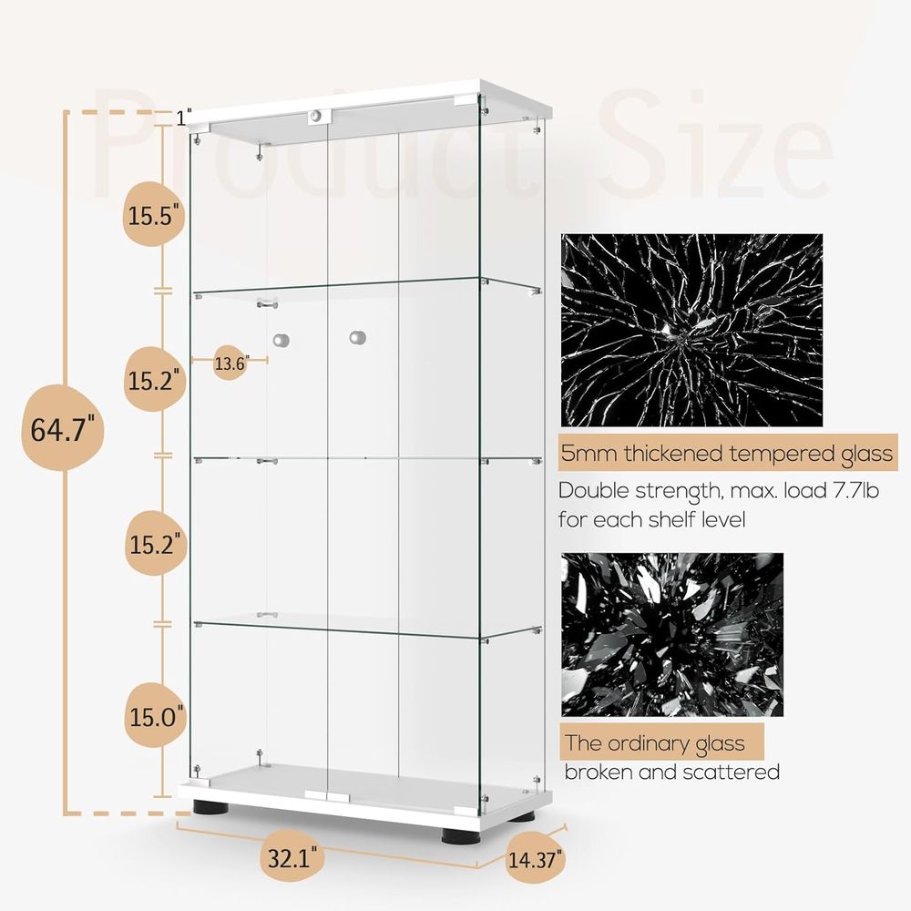 Quick-Install Glass Door Locka - Glass Cabinet Display のレビューと価格