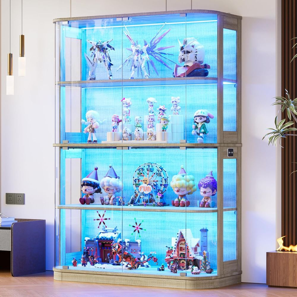 47.2 Glass-Door 4-Tier Display - Glass Cabinet Display のレビューと価格