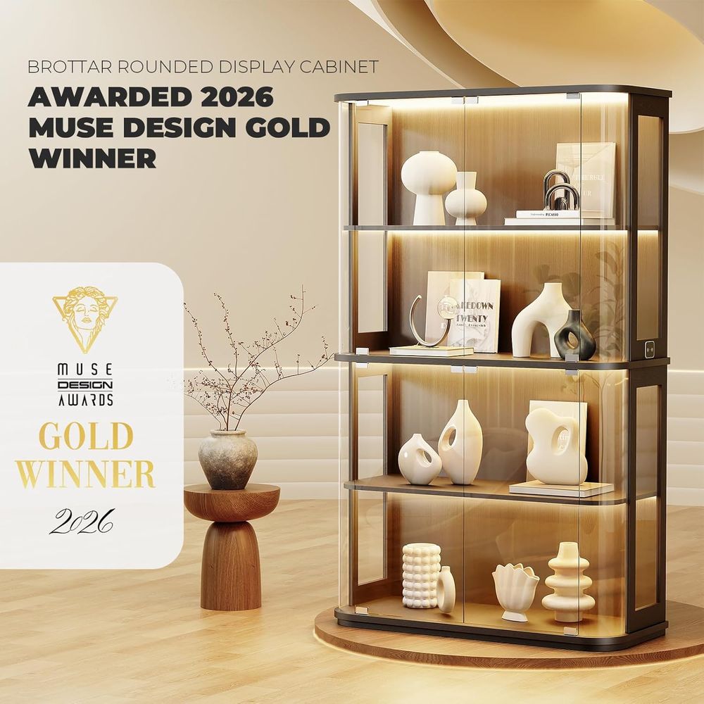 4-Tier Glass Display Cabinet w - Glass Cabinet Display のレビューと価格